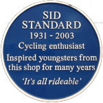 Sid Standard - blue plaque